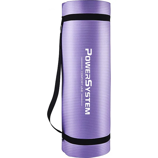 Коврик для фитнеса и йоги POWER SYSTEM PS-4017 NBR Plus Purple (180х61х1)