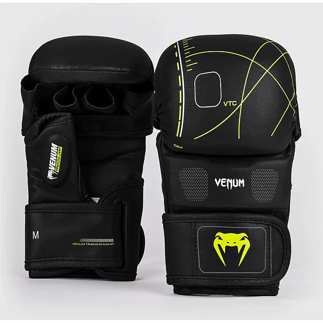 Рукавички MMA VENUM Training Camp 4,0 - Black/Neon Green