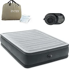 Матрас надувной Intex 64414ND со встроенным электронасосом 203x152 см, черно-серый