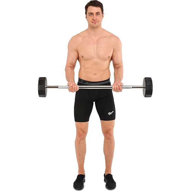 Штанга нерозбірна з фіксованою вагою пряма PEV HAMMER STRENGHT TA-9979-30 (Чорний)