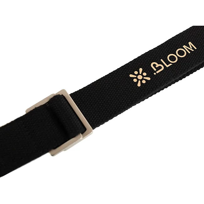 Ремень для йоги с металлической пряжкой BLOOM YOGA STRETCH STRAP LB7088 (Черный)