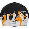 Шапочка для бассейна силиконовая для взрослых MADWAVE Goose M055454 (Черный)