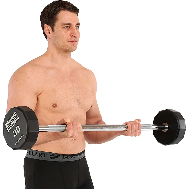 Штанга нерозбірна з фіксованою вагою пряма PEV HAMMER STRENGHT TA-9979-30 (Чорний)