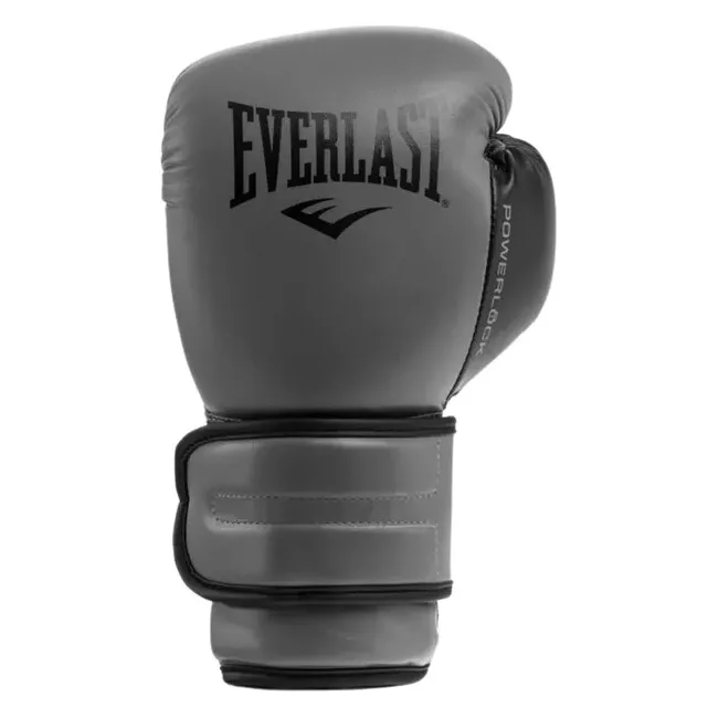 Боксерські рукавиці Everlast POWERLOCK 2R TRAINING GLOVE сірий, чорний 12 унцій
