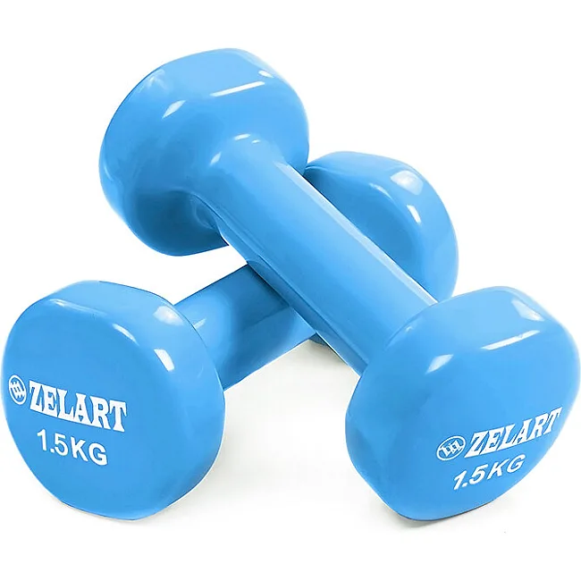 Гантели для фитнеса виниловые ZELART Beauty TA-5225-1_5 (Розовый)