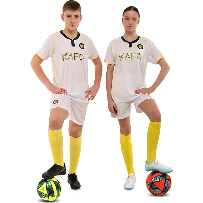 Футбольна форма дитяча із символікою клубу AL NASSR RONALDO 7 резервна 2026 SP-SPORT CO-7361 (Білий)