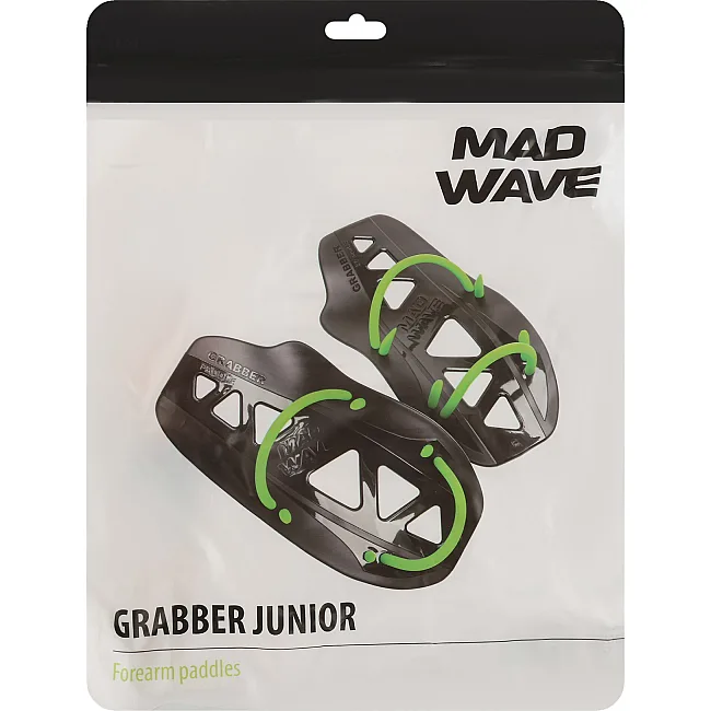 Лопатки для плавания ласты для рук MADWAVE Grabber junior M074307 (Черный)