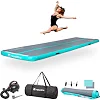 Надувной тренировочный коврик Airtrack inSPORTline Airstunt 400x100x10 см бирюзовый