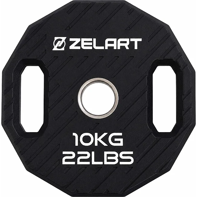 Блины диски TPU 2 Handle металлическая втулка ZELART TA-6996-10 (Черный)