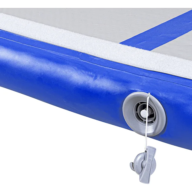 Килимок надувний Airtrack inSPORTline Airstunt 500x100x10 см, біло-синій
