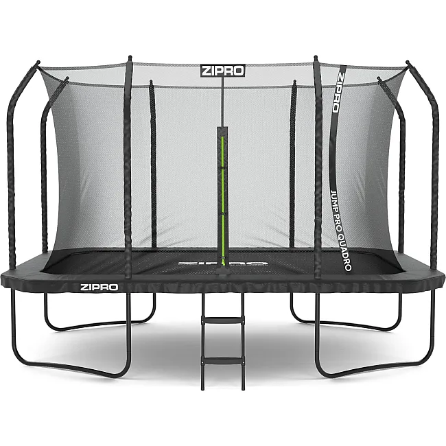 Батут Zipro Jump Pro Quadro с внутренней сеткой 8 х 12 футов 366 x 244 см черный