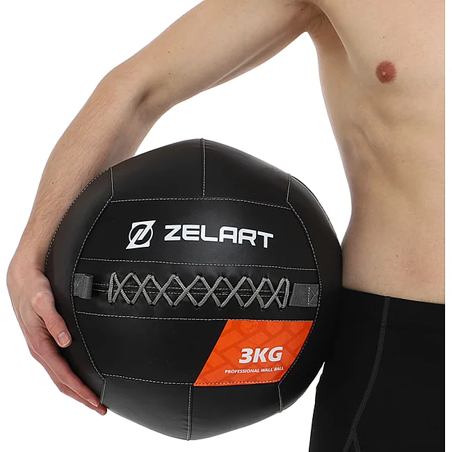 Мяч набивной медицинский для кроссфита WALL BALL ZELART
 TA-7822-3 вес-3кг
