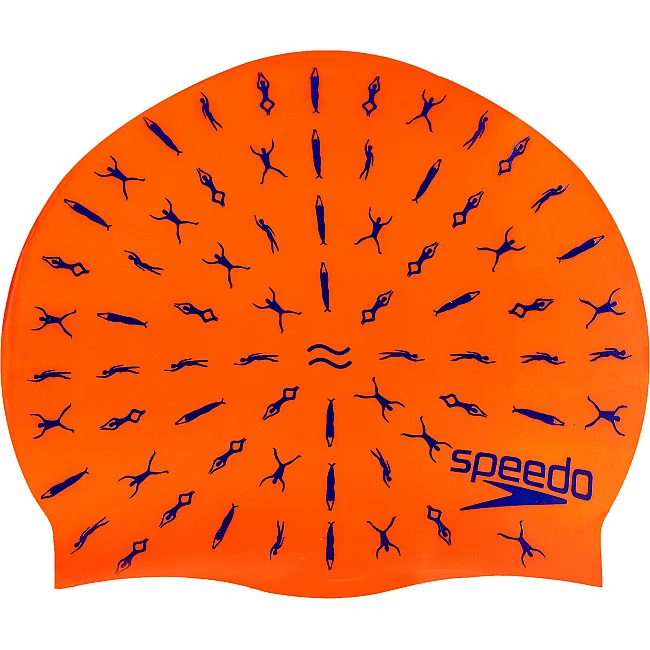 Шапочка для бассейна
 силиконовая юниорская SPEEDO JUNIOR SLOGAN PRINT 808386B966