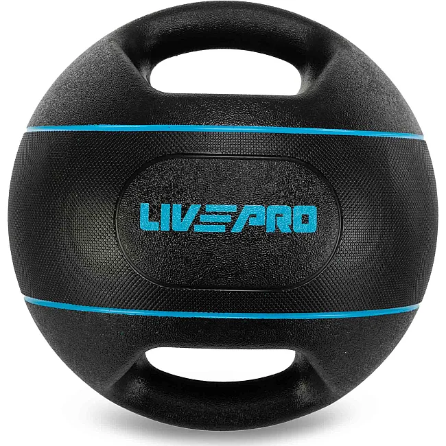 Медбол мяч медицинский двуручный с хватами LiveUp
 LP8111-8 8кг