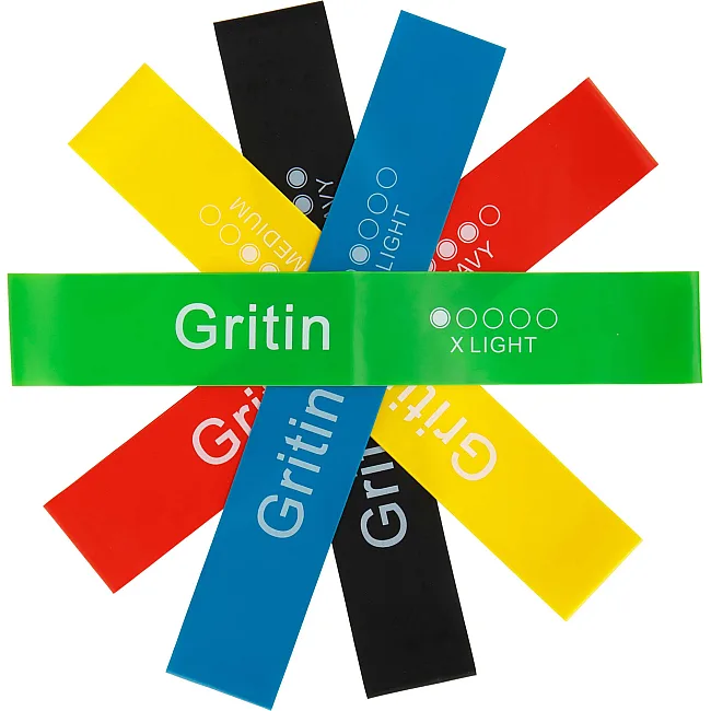 Набор резинок для упражнений ленты сопротивлений
 GRITIN FI-3106 5шт