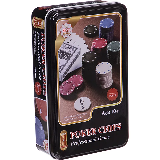 Набор для покера в металлической коробке Professional Poker chips SP-SPORT
 IG-4590 80 фишек