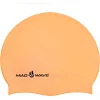 Шапочка для бассейна силиконовая для взрослых MADWAVE NEON M053502 (Оранжевый)