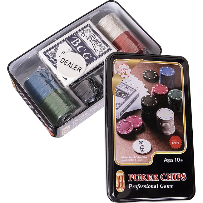 Набор для покера в металлической коробке Professional Poker chips SP-SPORT
 IG-4590 80 фишек