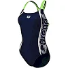 Купальник Arena SWIM PRO BACK GRAPHIC лайм, синий, белый