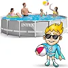 Басейн каркасний 21в1 INTEX 26720, 427 х 107 см + машина для створення бульбашок