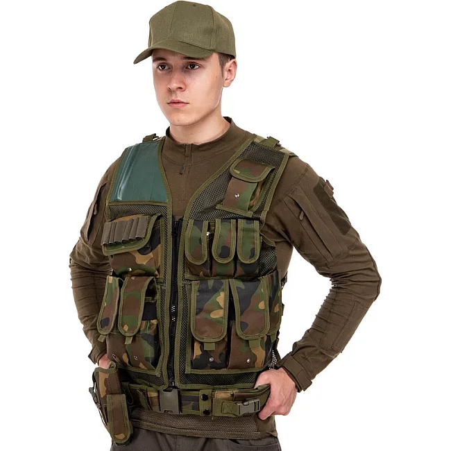 Разгрузочный жилет
 на 8 карманов MILITARY RANGERS
 TY-5720 (Хаки)