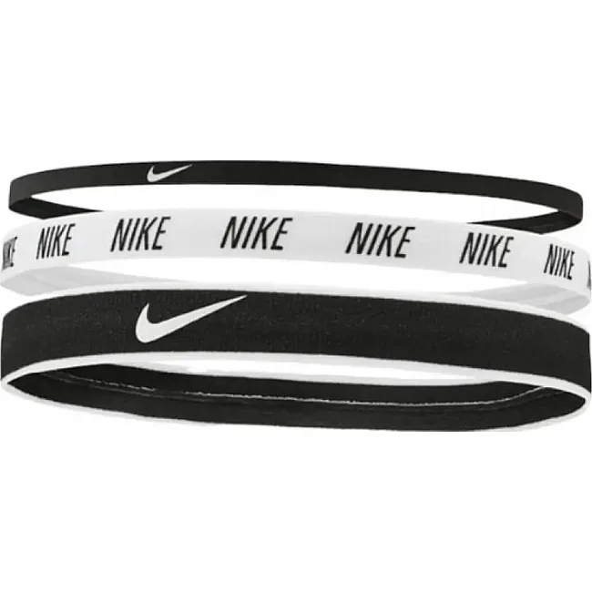 Пов'язка на голову Nike Mixed Width Headbands 3PK чорний, білий