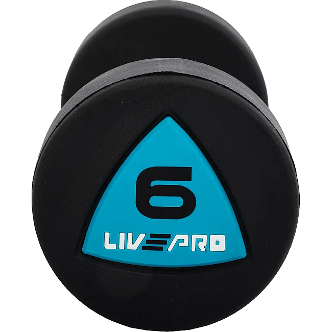 Гантели профессиональные
 с полиуретановым покрытием LiveUp LP8002-6 2шт по 6кг