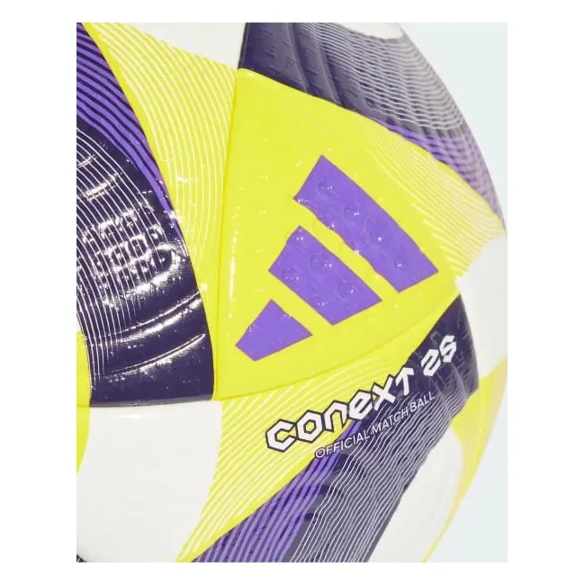 М'яч футбольний Adidas CNXT25 PRO білий, жовтий, фіолетовий