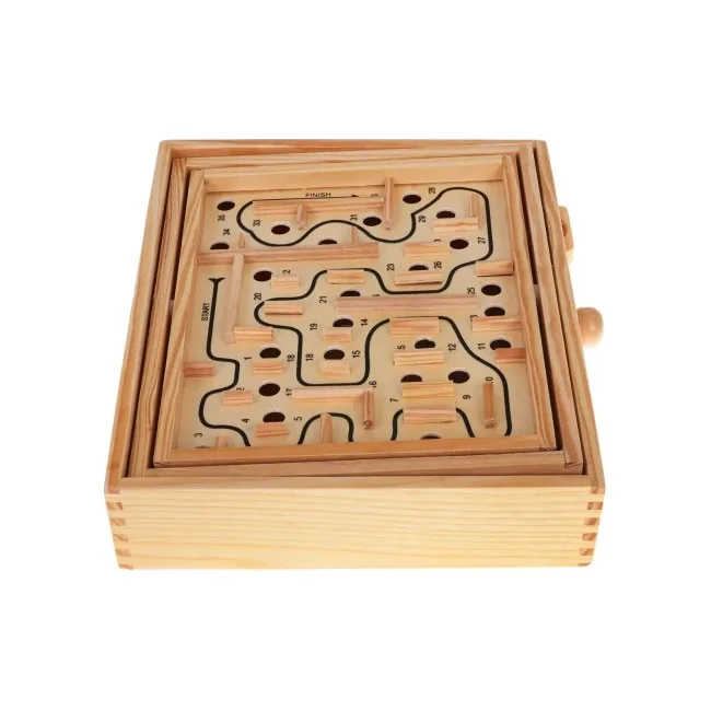 Аркадная игра "Дерев'янный лабиринт" Ramiz ZDR.MG094, 29,5 х 25 х 6 см