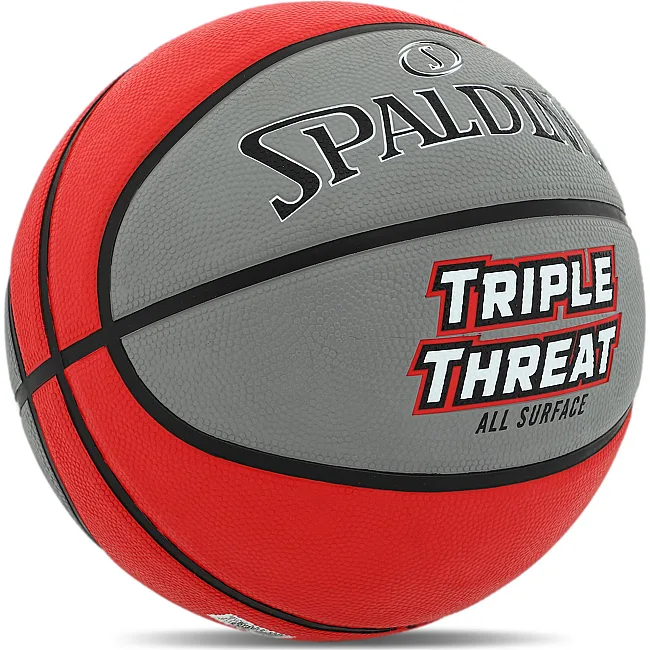 Баскетбольный мяч
 резиновый SPALDING TRIPLE THREAT 84546Z
 7 (Серый-красный)