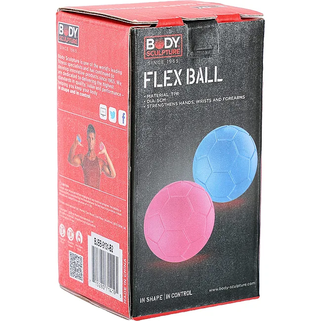 Кистевой эспандер
 гелевый Мяч ø50мм BODY SCULPTURE FLEXBALL BJBB-9131-B2 2шт
, (Синий-розовый)