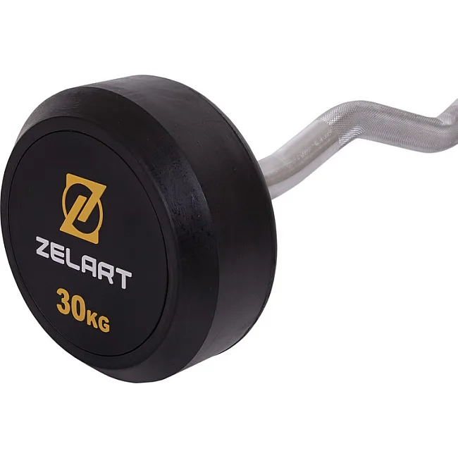 Штанга неразборная с фиксированным весом изогнутая
 ZELART

 TA-2687-30 длина-95см 30кг