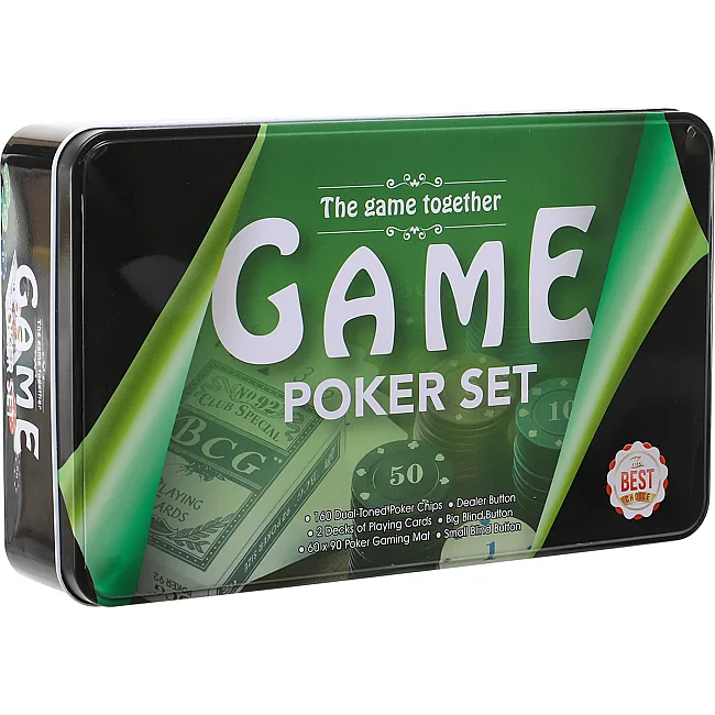 Набор для покера в металлической коробке Poker game set SP-SPORT
 IG-8652 160 см
 фишек