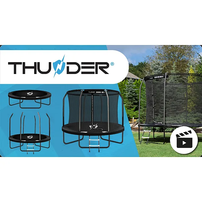 Батут THUNDER INSIDE ELITE с внутренней сеткой 14 футов 427 см черный