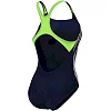 Купальник Arena SWIM PRO BACK GRAPHIC лайм, синий, белый