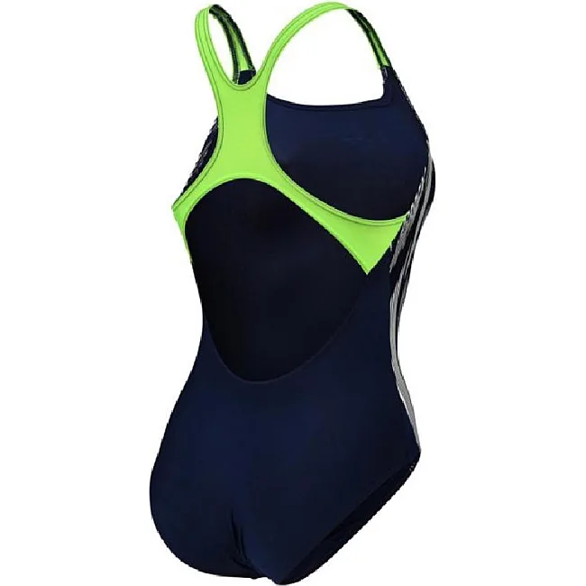 Купальник Arena SWIM PRO BACK GRAPHIC лайм, синий, белый