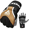 Перчатки для ММА RDX AURA PLUS T-17 Black Golden (капа в комплекте)
