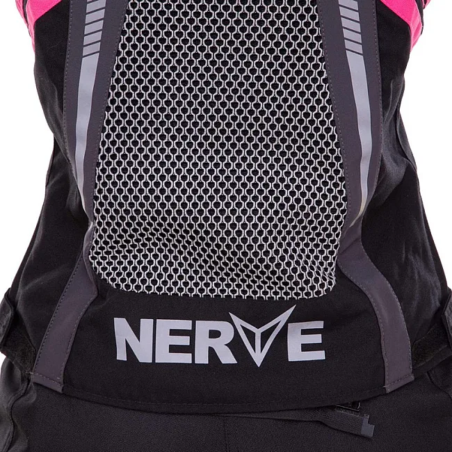 Мотокуртка женская NERVE 653-2 (Черный-розовый)