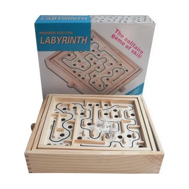 Аркадная игра "Дерев'янный лабиринт" Ramiz ZDR.MG094, 29,5 х 25 х 6 см