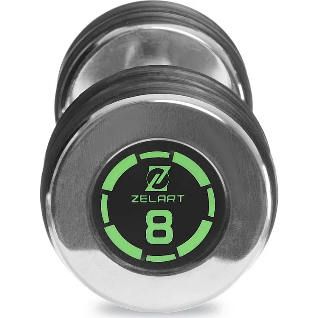 Гантель цельная стальная хромированная ZELART
 FI-2622-8 1шт 8кг хром