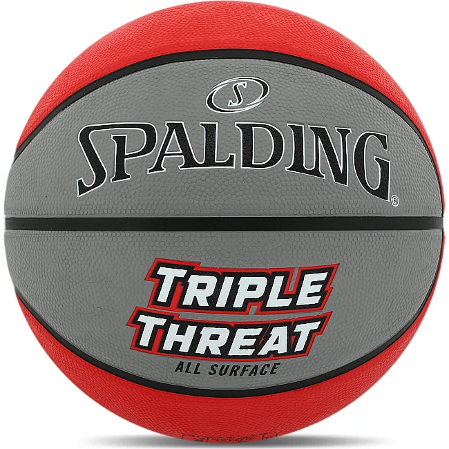 Баскетбольный мяч
 резиновый SPALDING TRIPLE THREAT 84546Z
 7 (Серый-красный)
