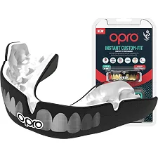 Капа для бокса OPRO Instant TEETH взрослая (возраст 11+) Black/Silver (art.102526002)