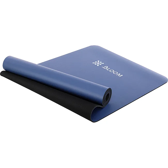 Коврик для фитнеса PU двухслойный BLOOM YOGA MAT LB7030 183x61x0,5см (Синий)