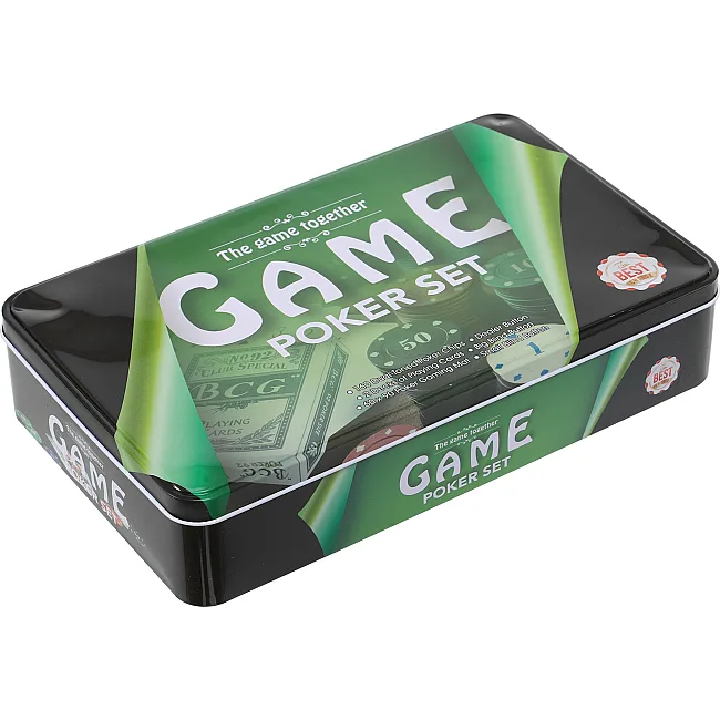 Набор для покера в металлической коробке Poker game set SP-SPORT
 IG-8652 160 см
 фишек