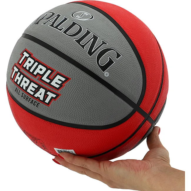 Баскетбольный мяч
 резиновый SPALDING TRIPLE THREAT 84546Z
 7 (Серый-красный)
