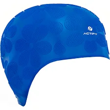 Шапочка для басейну силіконова на довге волосся SP-SPORT ACTIFY FLOWER PL-0785 (Різні кольори)