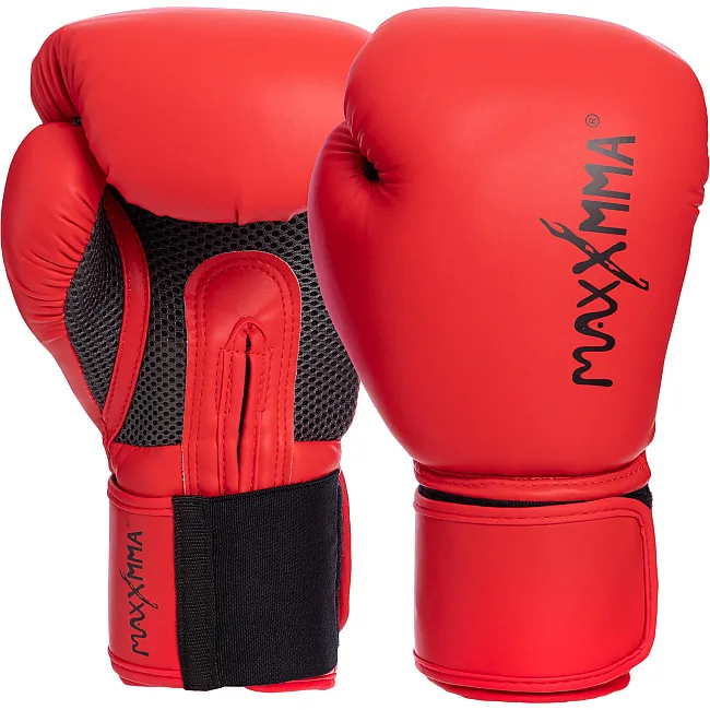 Перчатки для бокса PU MAXXMMA GB01S (Красный)