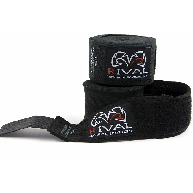 Боксерские бинты Rival Cotton Black