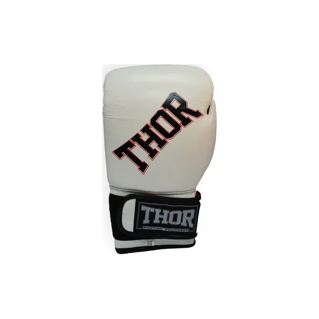 Боксерские перчатки THOR RING STAR Кожа /бело-красно-черные