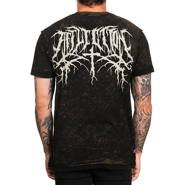 Футболка мужская AFFLICTION Territory DK Tobacco Black Lava Tint